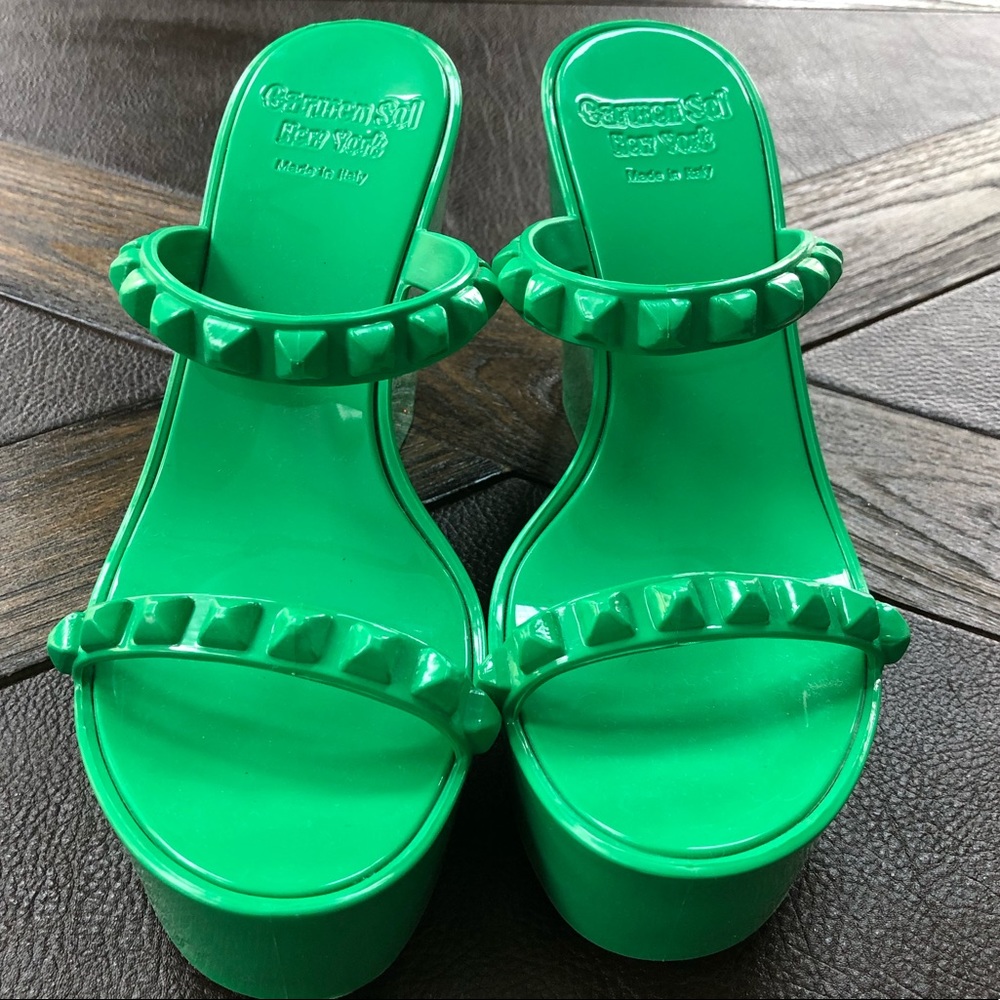 Carmen Sol New York Studded Wedges